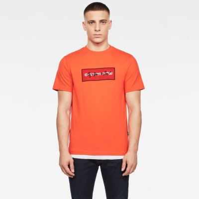 Férfi G-Star Box Logo Embro Gr Póló Narancssárga Magyarország | 9CT1IES