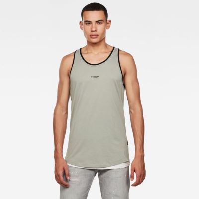 Férfi G-Star Lash Gr Tank Tops Világos Olivazöld Magyarország | X08ZAZN