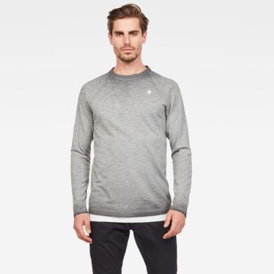 Férfi G-Star Valtoras Overdyed Raglan Póló Sötétfekete Magyarország | 6Z58JCA