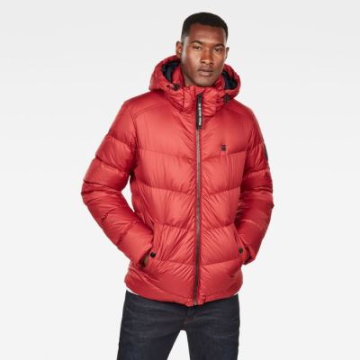 Férfi G-Star Whistler Down Puffer Jacket Kabát Sötétpiros Magyarország | DCXD8Q7