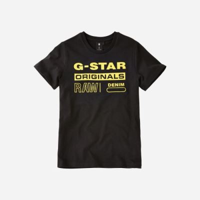 Gyerek G-Star Graphic Print Póló Fekete Magyarország | E24DM43