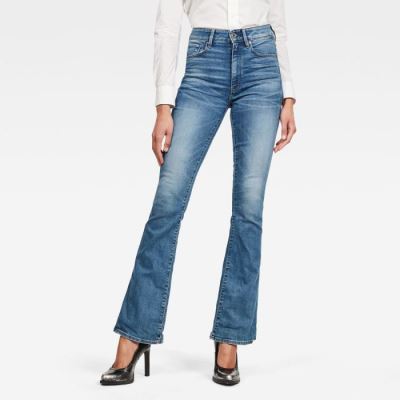 G-Star Raw Jeans - G-Star 3301 High Flare Farmer Nadrág Égszínkék Magyarország | JHW6K42