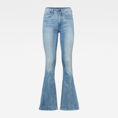 G-Star Raw Jeans - G-Star 3301 High Flare Farmer Nadrág Világos Kék Magyarország | R31N3Y9