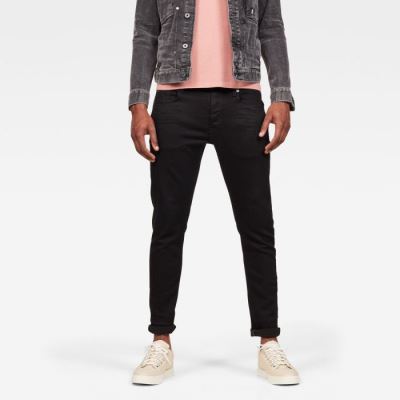 G-Star Raw Jeans - G-Star 3301 Slim Farmer Nadrág Fekete Magyarország | P4XXWS4