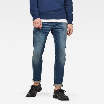 G-Star Raw Jeans - G-Star 3301 Slim Farmer Nadrág Kék Magyarország | G5XM814