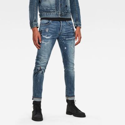 G-Star Raw Jeans - G-Star 3301 Slim Farmer Nadrág Kék Magyarország | VP3XBEU