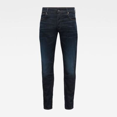 G-Star Raw Jeans - G-Star 3301 Slim Farmer Nadrág Mélykék Magyarország | X2HKZGR