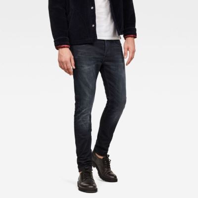 G-Star Raw Jeans - G-Star 3301 Slim Farmer Nadrág Obszidián Magyarország | IM6N5W6