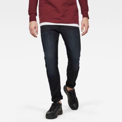 G-Star Raw Jeans - G-Star 3301 Slim Farmer Nadrág Obszidián Magyarország | JZ394S6