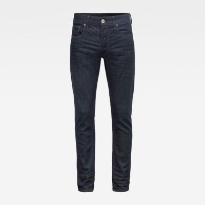 G-Star Raw Jeans - G-Star 3301 Slim Farmer Nadrág Sötétkék Magyarország | MINX3FZ