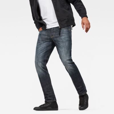 G-Star Raw Jeans - G-Star 3301 Straight Farmer Nadrág Obszidián Magyarország | CDE6B4P