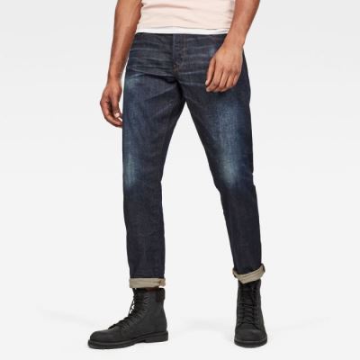 G-Star Raw Jeans - G-Star 3301 Straight Tapered C Farmer Nadrág Sötétkék Magyarország | YG9XQ00