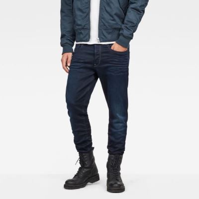 G-Star Raw Jeans - G-Star 3301 Straight Tapered Farmer Nadrág Obszidián Magyarország | MR951LI