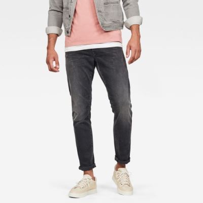 G-Star Raw Jeans - G-Star 3301 Straight Tapered Farmer Nadrág Szürke Magyarország | U650NMV