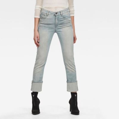 G-Star Raw Jeans - G-Star 4311 Noxer High Straight Farmer Nadrág Kék Világoskék Magyarország | LCQE8KV