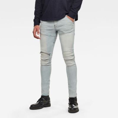 G-Star Raw Jeans - G-Star 5620 3d Zip Knee Skinny Farmer Nadrág Kék Világoskék Magyarország | IEFC1G7