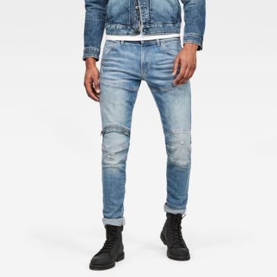 G-Star Raw Jeans - G-Star 5620 3d Zip Knee Skinny Farmer Nadrág Kék Magyarország | W9NSJN1