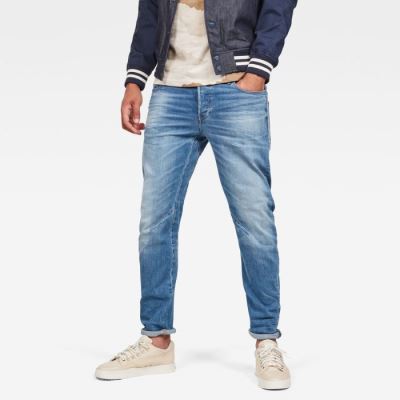 G-Star Raw Jeans - G-Star Arc 3d Slim Farmer Nadrág Kék Fehér Magyarország | KNS7NDV