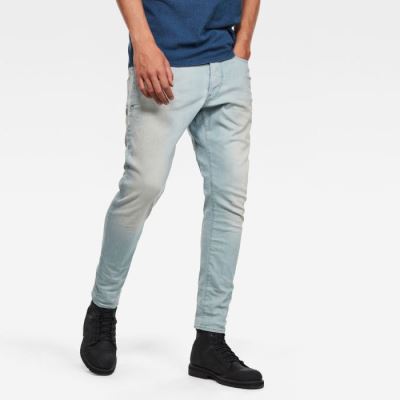 G-Star Raw Jeans - G-Star D-staq 3d Slim Farmer Nadrág Kék Világoskék Magyarország | GFSSQKY