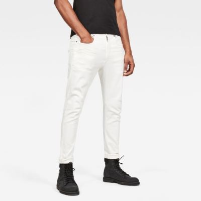 G-Star Raw Jeans - G-Star D-staq 3d Slim Farmer Nadrág Fehér Magyarország | GZUTORA