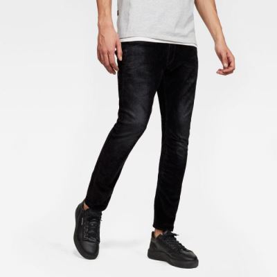 G-Star Raw Jeans - G-Star D-staq 3d Slim Farmer Nadrág Fekete Magyarország | IL6RMFP