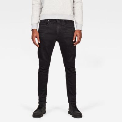 G-Star Raw Jeans - G-Star D-staq 3d Slim Farmer Nadrág Fekete Magyarország | QI0JXEL