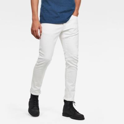 G-Star Raw Jeans - G-Star D-staq 5-pocket Slim Ac Farmer Nadrág Fehér Magyarország | 3ZFTMTD