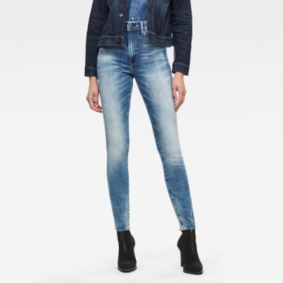 G-Star Raw Jeans - G-Star Kafey Ultra High Skinny Farmer Nadrág Kék Magyarország | G4BQ6RH