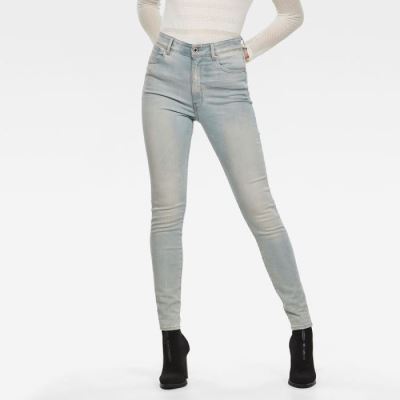 G-Star Raw Jeans - G-Star Kafey Ultra High Skinny Farmer Nadrág Kék Világoskék Magyarország | U4Y1NIQ