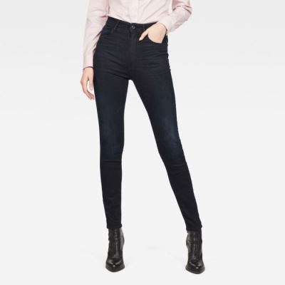 G-Star Raw Jeans - G-Star Kafey Ultra High Skinny Farmer Nadrág Kék Magyarország | X52B8QL