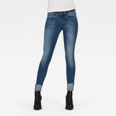 G-Star Raw Jeans - G-Star Lynn D-mid Super Skinny Farmer Nadrág Kék Magyarország | O7DGBZZ