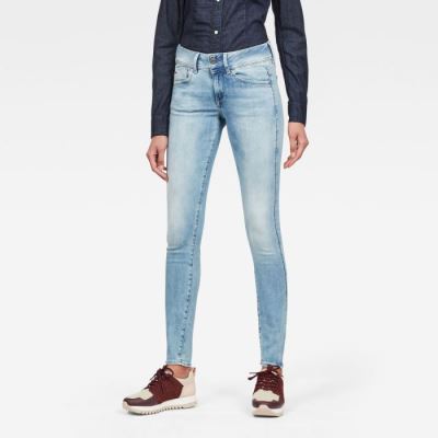 G-Star Raw Jeans - G-Star Lynn Mid Derekú Skinny Farmer Nadrág Kék Magyarország | 3QMJ468