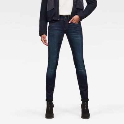 G-Star Raw Jeans - G-Star Lynn Mid Derekú Skinny Farmer Nadrág Égszínkék Magyarország | 95056NU