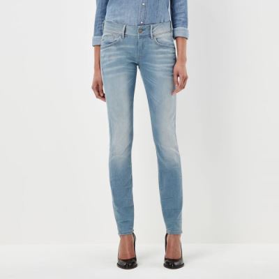 G-Star Raw Jeans - G-Star Lynn Mid Derekú Skinny Farmer Nadrág Világos Kék Magyarország | E1R3RTM