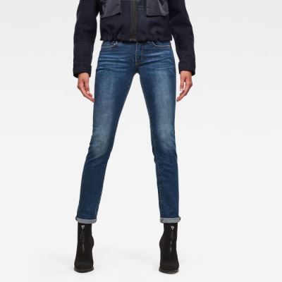 G-Star Raw Jeans - G-Star Midge Saddle Straight Farmer Nadrág Égszínkék Magyarország | NQMLT81