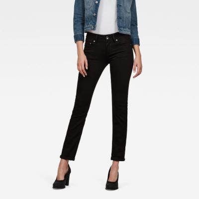 G-Star Raw Jeans - G-Star Midge Saddle Straight Farmer Nadrág Sötétkék Magyarország | VZ6TGFS