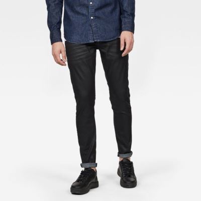 G-Star Raw Jeans - G-Star Revend Skinny Farmer Nadrág Obszidián Magyarország | 213XNVK