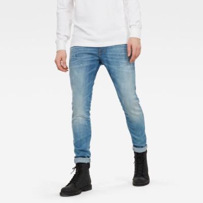 G-Star Raw Jeans - G-Star Revend Skinny Farmer Nadrág Kék Magyarország | 6I5CXUY