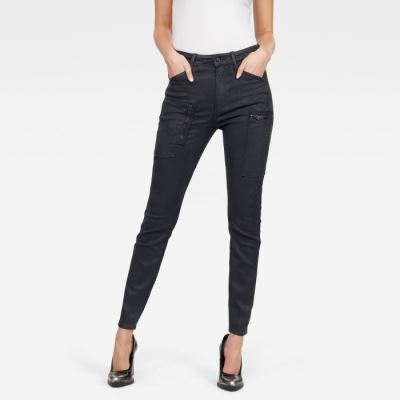 G-Star Raw Jeans - G-Star Shape Powel High Super Skinny Farmer Nadrág Fekete Magyarország | H46VXE1