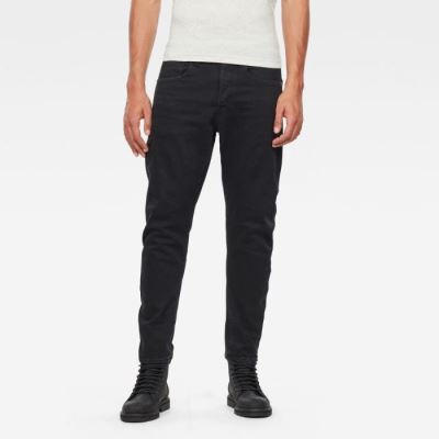 G-Star Raw Jeans - G-Star Típusok C 3d Straight Tapered Farmer Nadrág Fekete Magyarország | C713XHC