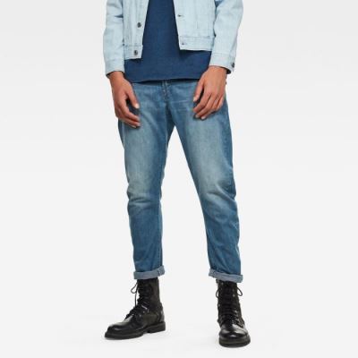 G-Star Raw Jeans - G-Star Típusok C N 3d Straight Tapered 2.0 Farmer Nadrág Kék Fehér Magyarország | AUQT7JS