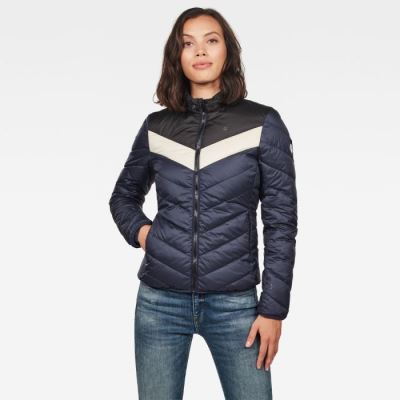 Női G-Star Alaska Padded Down Jacket Sötétkék Magyarország | IUE4IBY