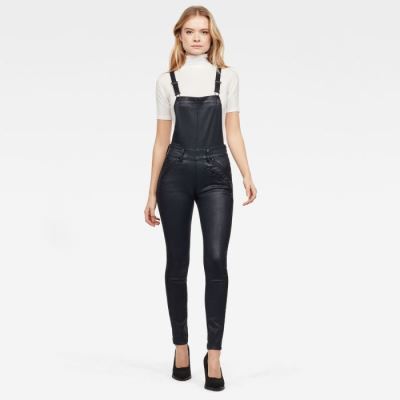 Női G-Star Lynn Motoros High Derekú Skinny Overalls Sötétkék Magyarország | MNEQYX0