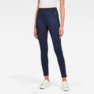 Női G-Star Nostelle High Leggings Kék Magyarország | 493CVFT