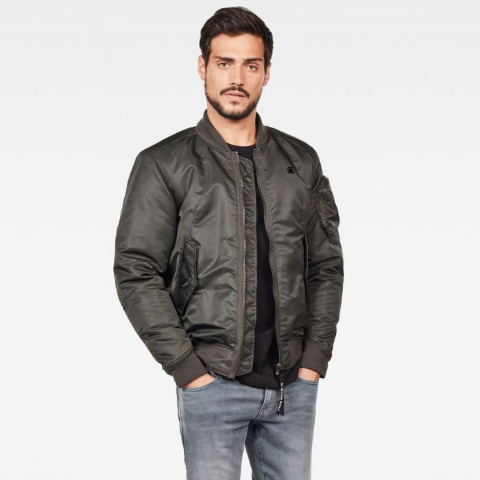 Férfi G-Star Arris Bomber Jacket Kabát Mélyolivazöld Magyarország | F0UWVKR