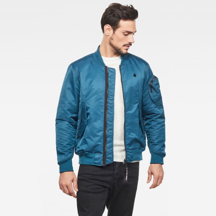 Férfi G-Star Arris Bomber Jacket Kabát Sötétkék Magyarország | 71BMROA