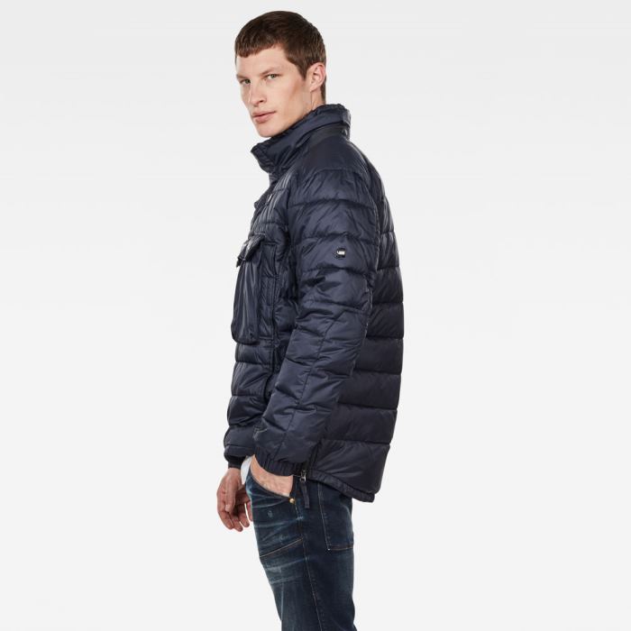 Férfi G-Star Atoll Quilted Anorak Jacket Kabát Sötétkék Magyarország | 0AL7IHE