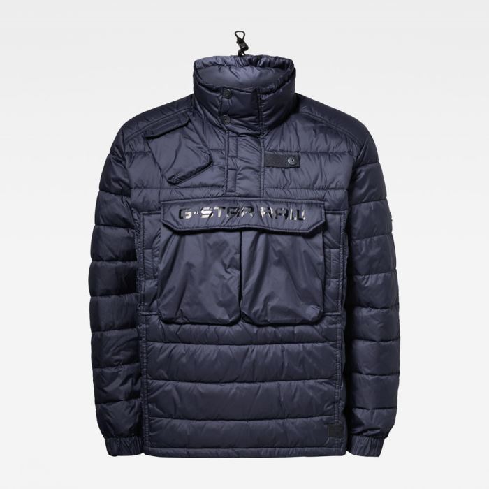 Férfi G-Star Atoll Quilted Anorak Jacket Kabát Sötétkék Magyarország | 0AL7IHE