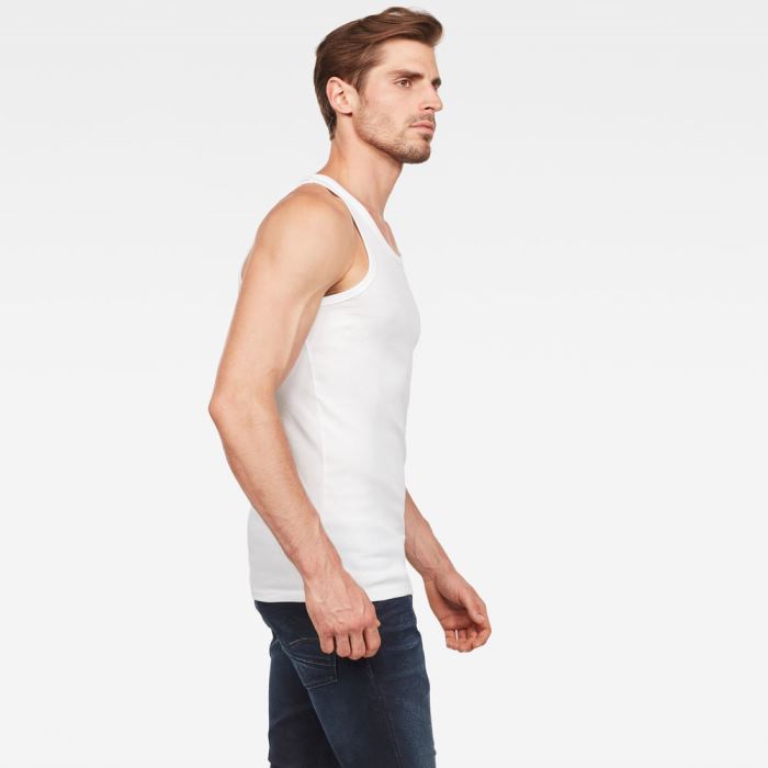 Férfi G-Star Basic 2-pack Tank Tops Fehér Magyarország | GBM23YZ