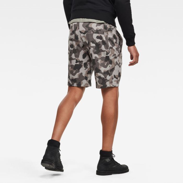 Férfi G-Star Brush Camo Sweat Rövidnadrág Szürke Camo Magyarország | 1QPS9MP